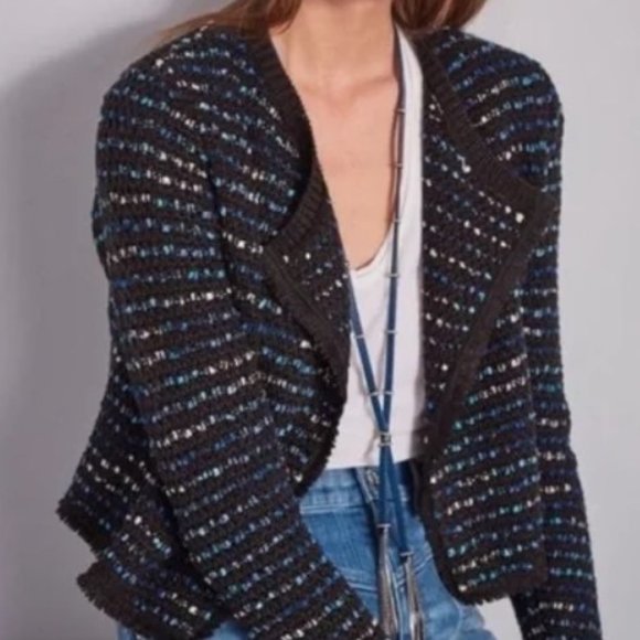 White House Black Market Jackets & Blazers - BHWM Tweed Moto Sweater Jacket size M